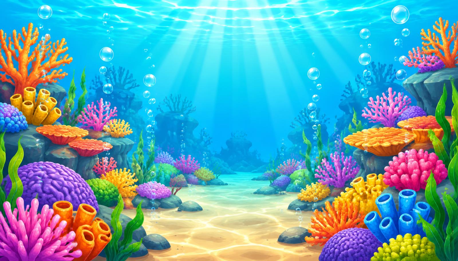 A colourful coral reef